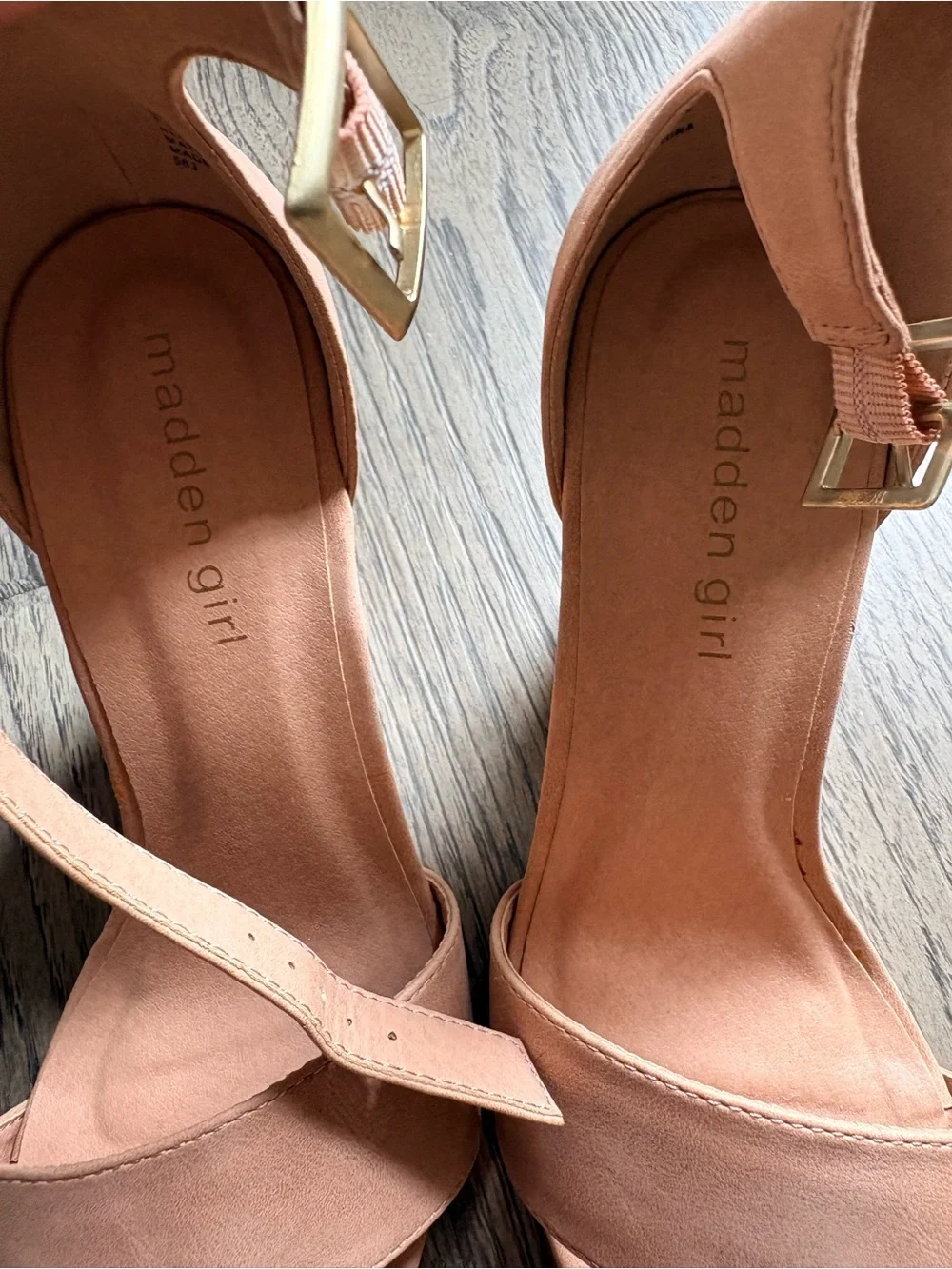 Madden Girl Blush Suede Ankle-Strap Wedge Sandals